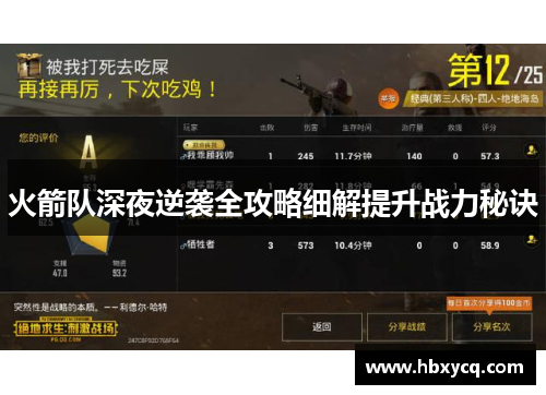 火箭队深夜逆袭全攻略细解提升战力秘诀